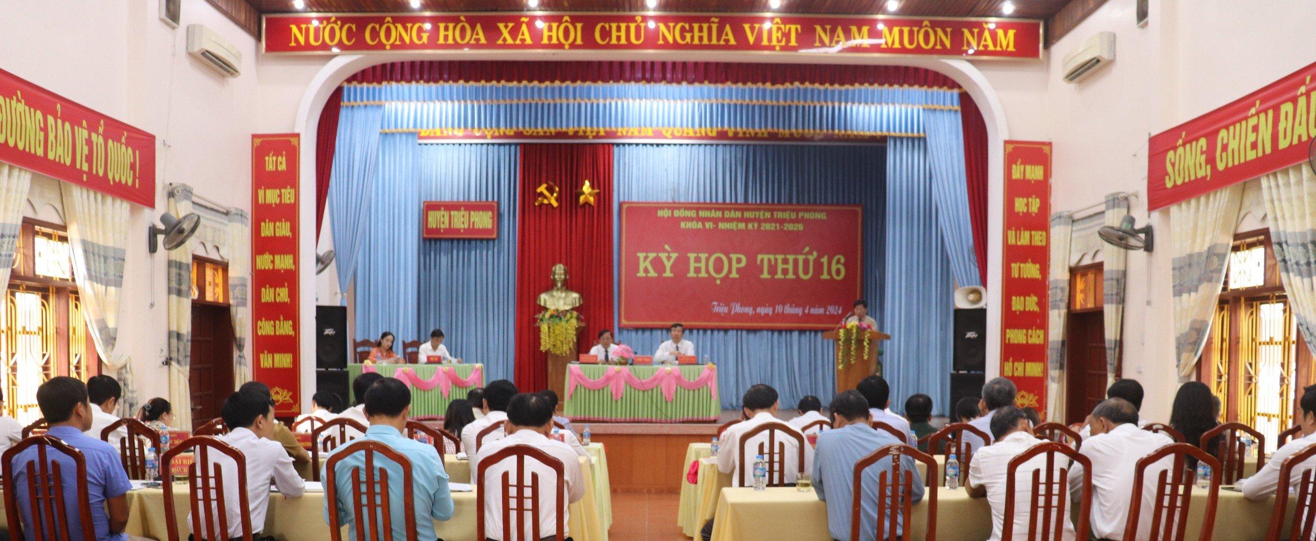 HĐND huyện Triệu Phong khoá VI tổ chức kỳ họp thứ 16